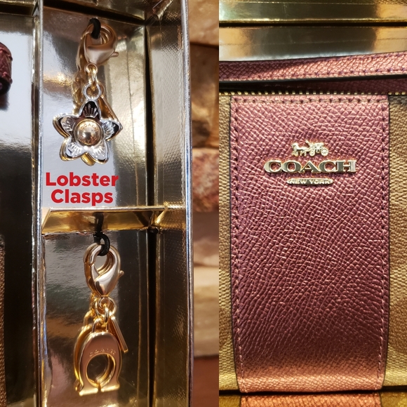 *SALE - last one!* NEW Coach Wristlet with 2 Charms - Picture 2 of 5